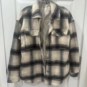 Garage Plaid Jacket - Black and Cream